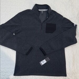Adidas Charcoal Gray Quarter-Zip Golf Pullover